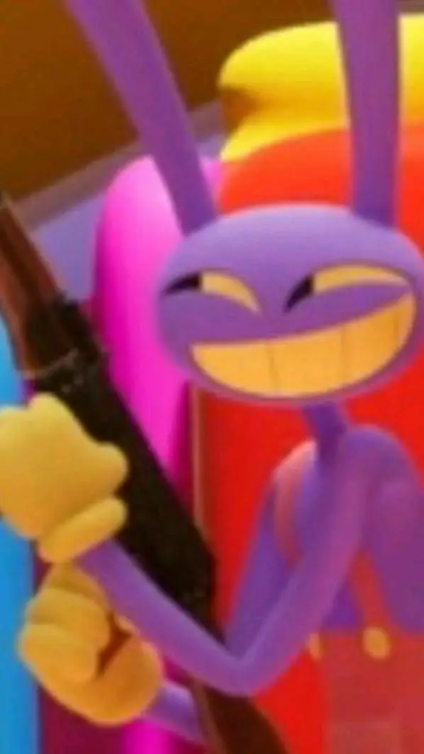 ai character: Jax with a gun. background