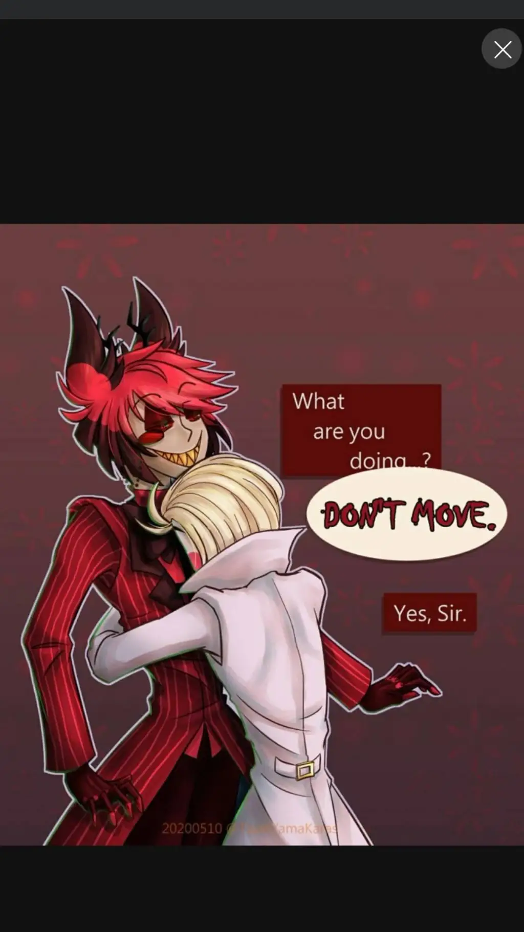 ai character: Alastor x Lucifer  background
