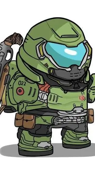 ai character: among us doom background