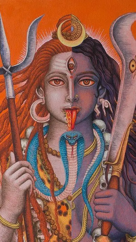 ai character: shiva kali background