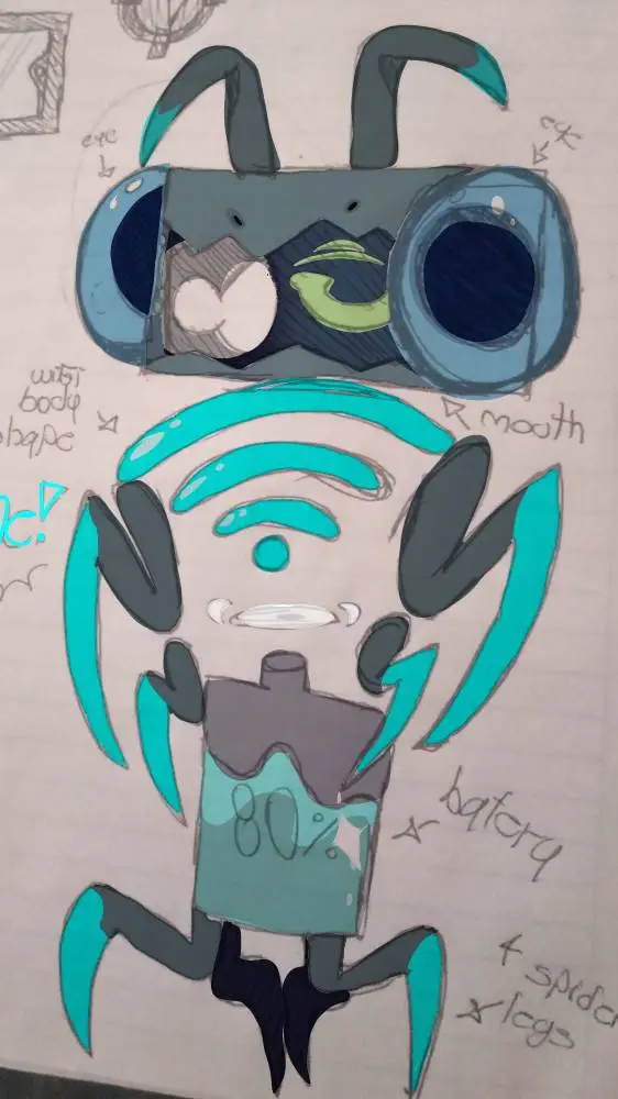 ai character: 📱BUGPH0N3!📱 background