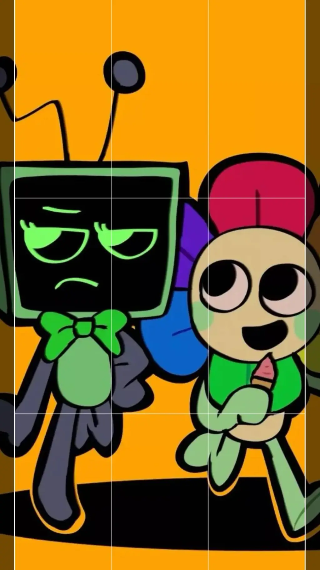 ai character: Vee x Dandy background