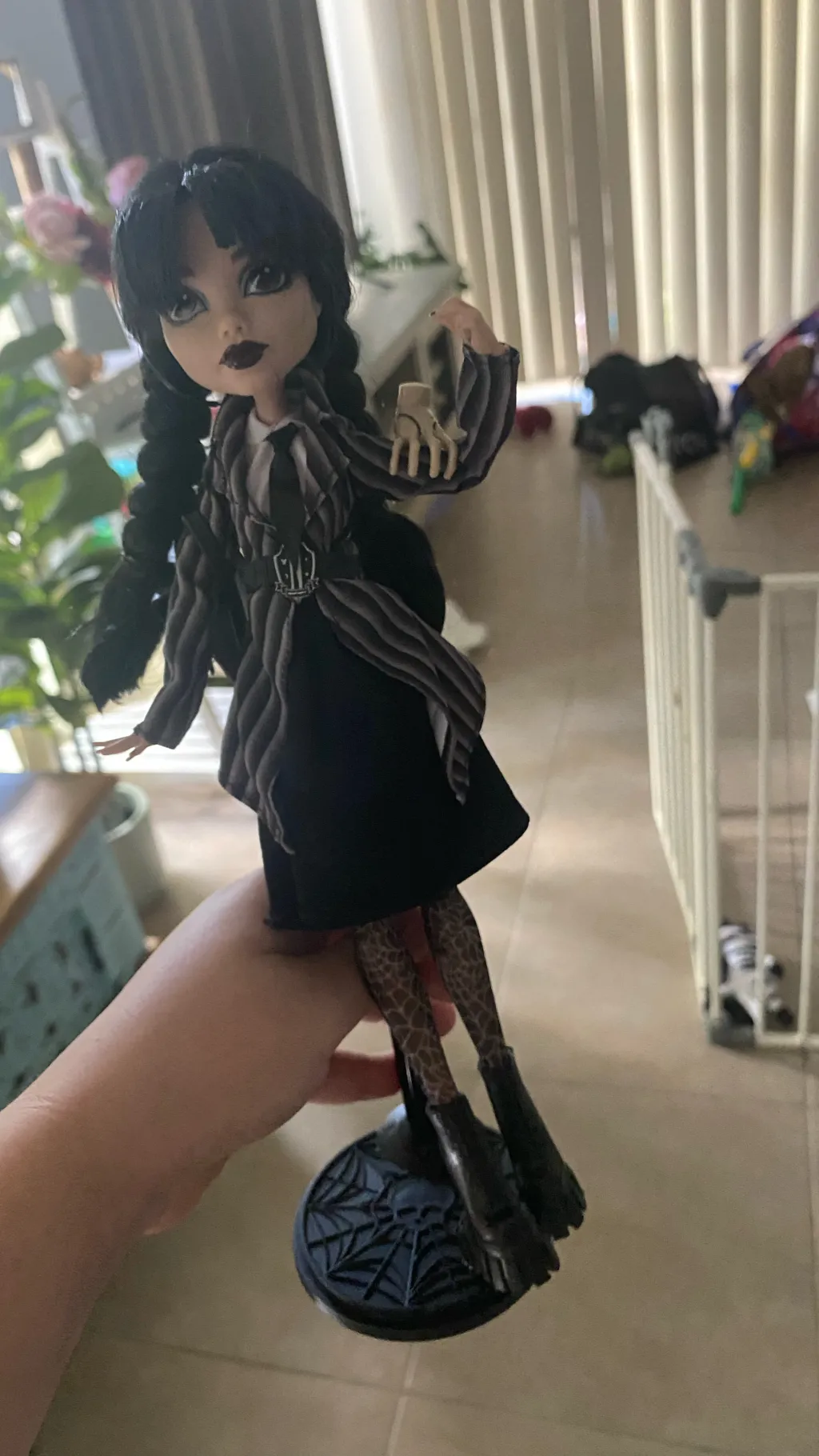 ai character: Wednesday Addams  background