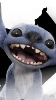 ai character: stitch background