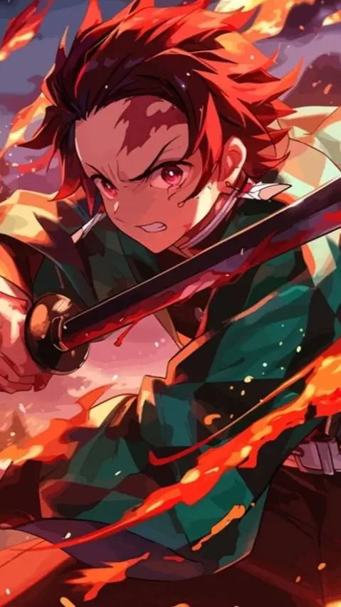 ai character: 🎴 TANJIRO KAMADO 🎴 background
