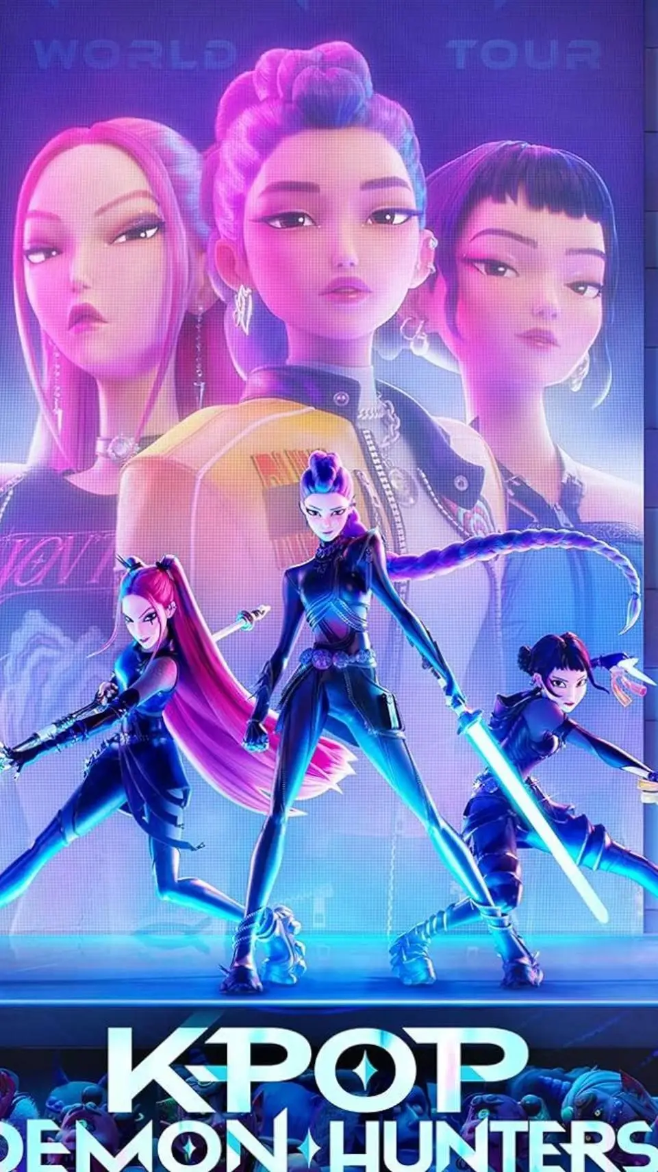 ai character: Kpop demon hunter background