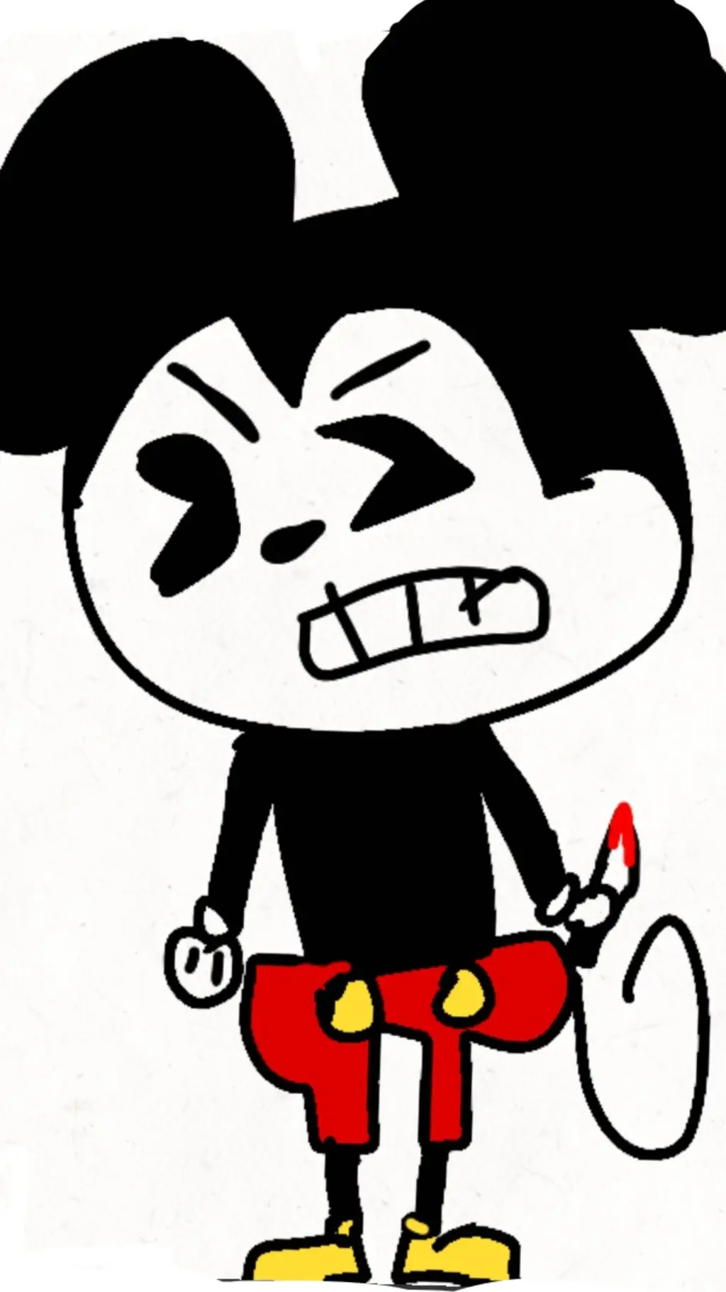 ai character: Mickey malvado background