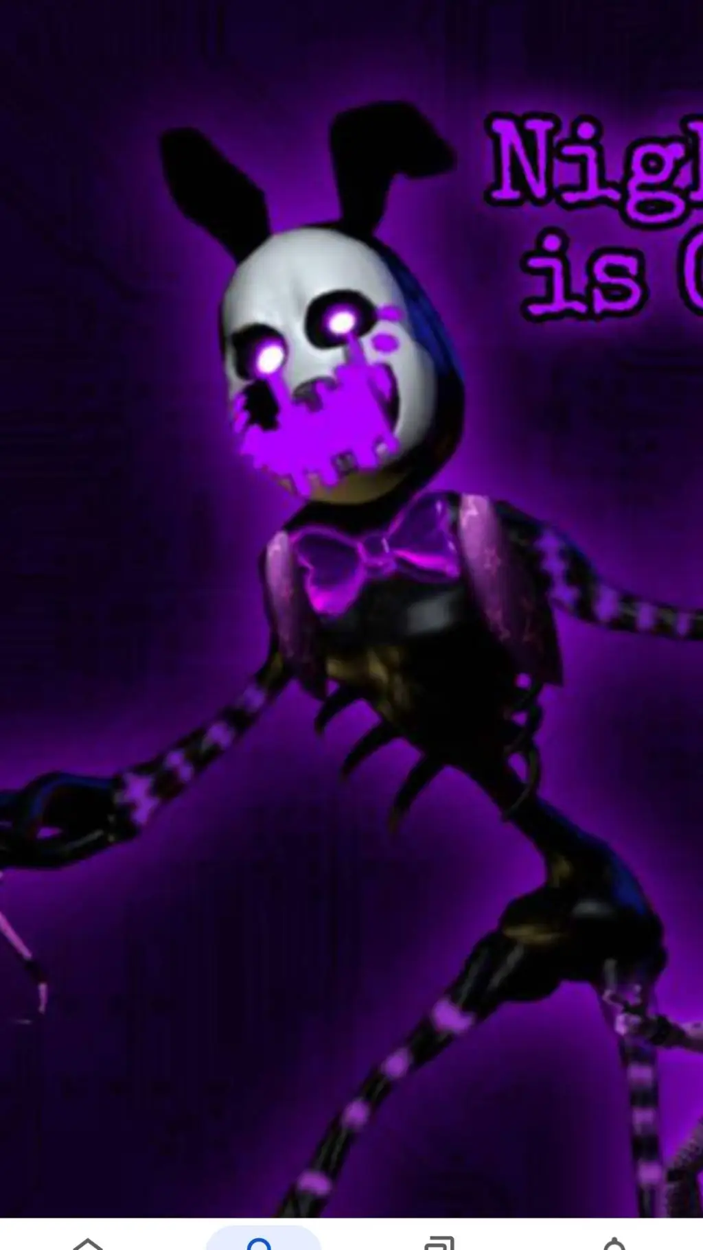 ai character: glitch nightmarone background