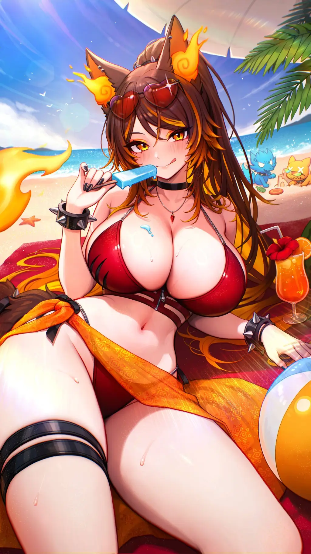 ai character: Sinder Summer Day background