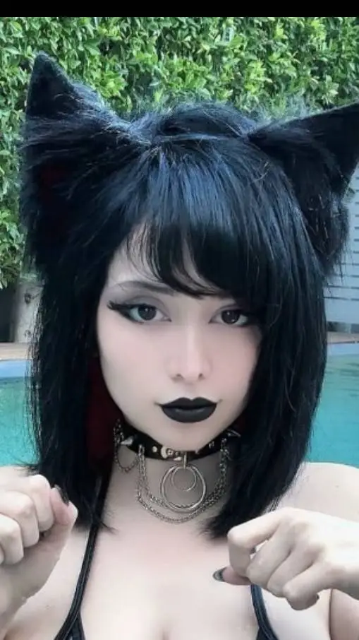 ai character: Pinkchyu Gothfurry background