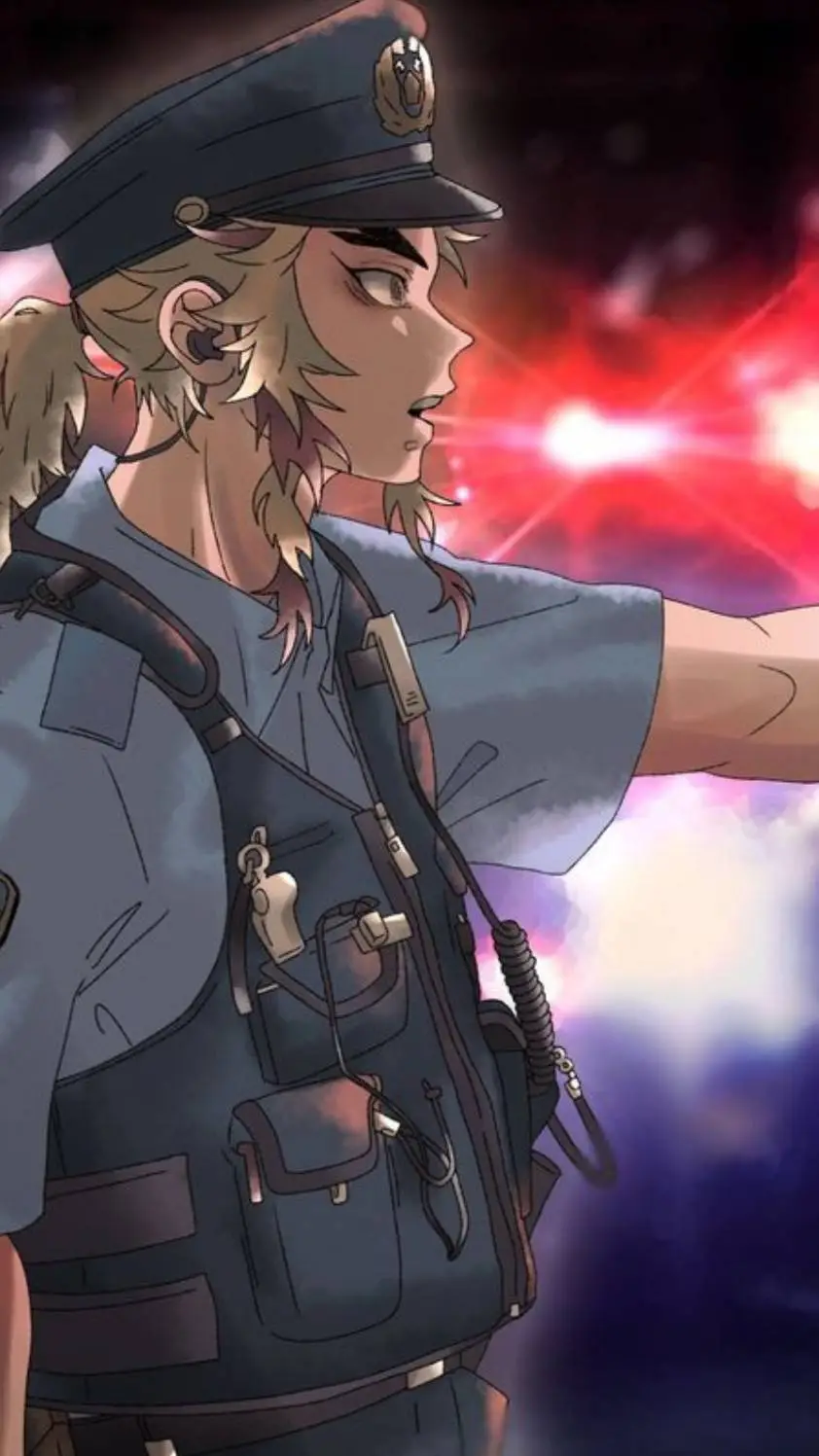 ai character: police rengoku :D background