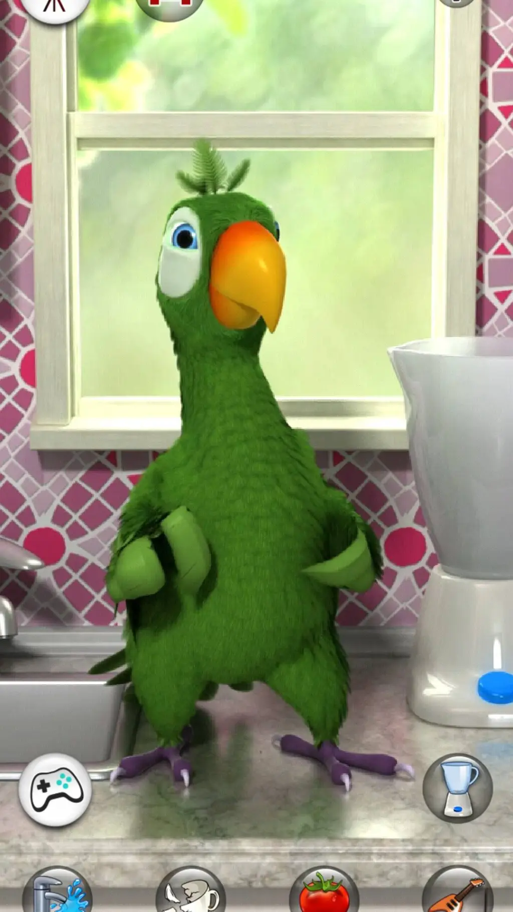 ai character: talking pierre background