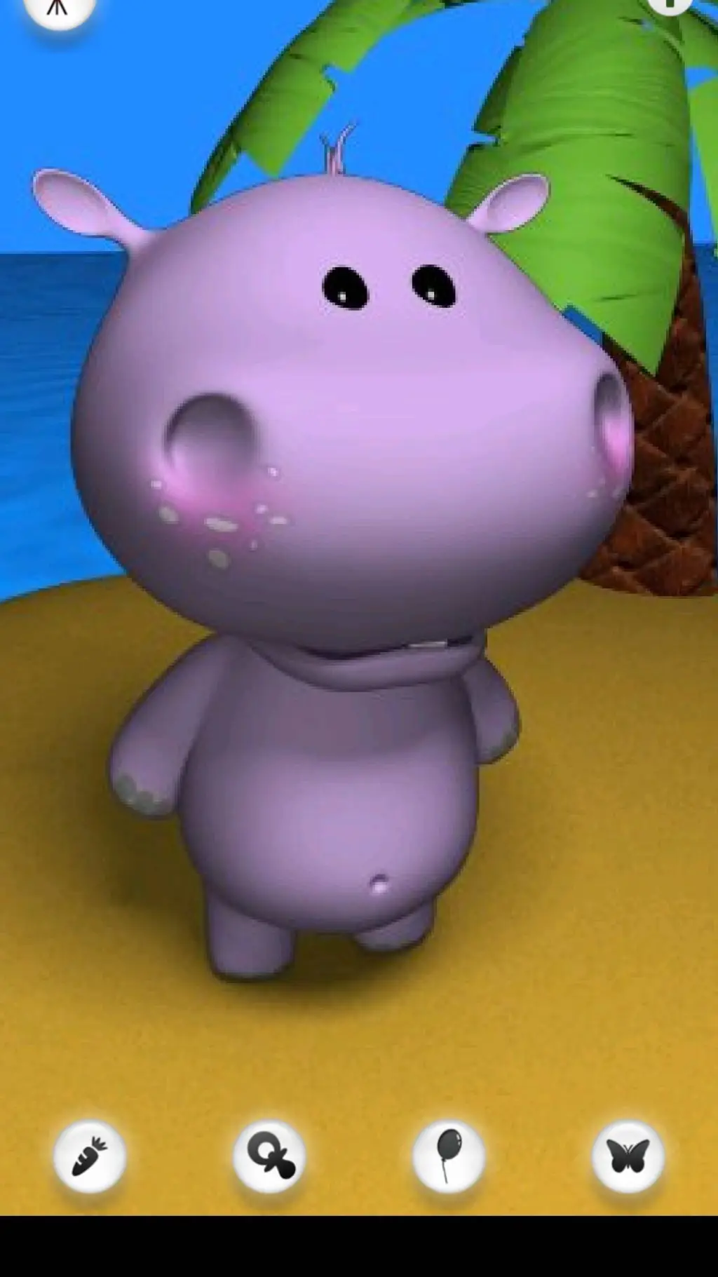 ai character: talking baby hippo background