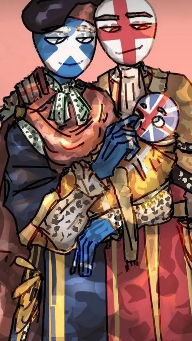 ai character: England × Scotlan background