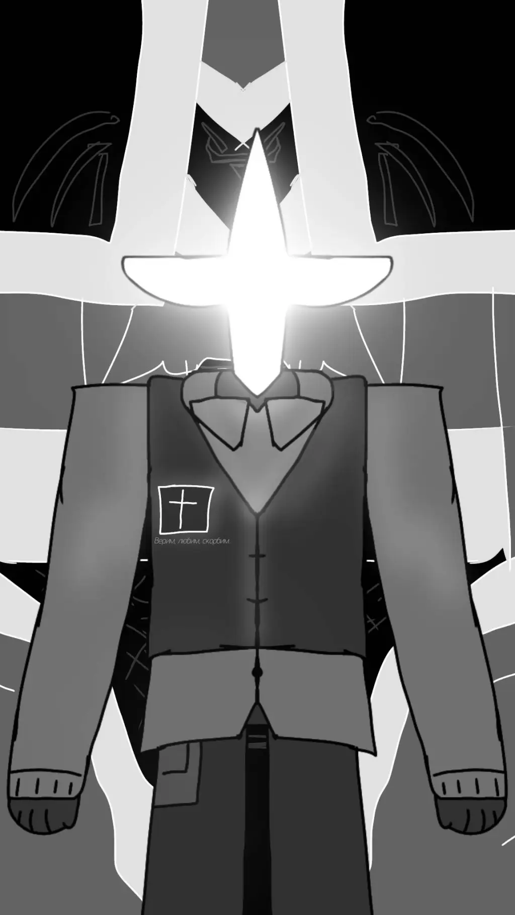 ai character: Baptized light background