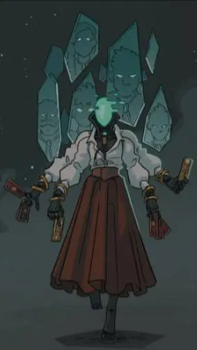ai character: maître des miroir  background