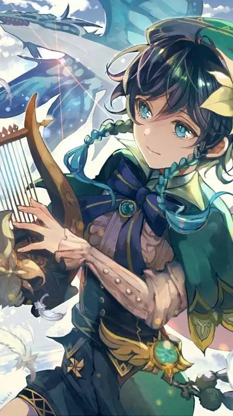 ai character: °•° Venti •°• background