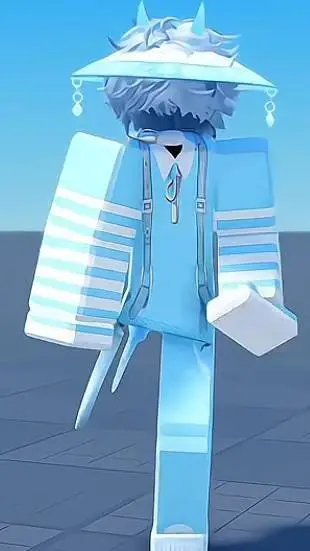 ai character: demon 🩷x🩵 background