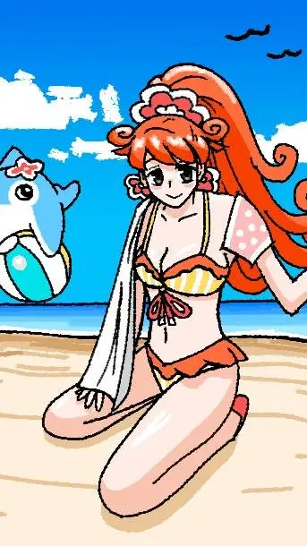 ai character: sea shore kai background