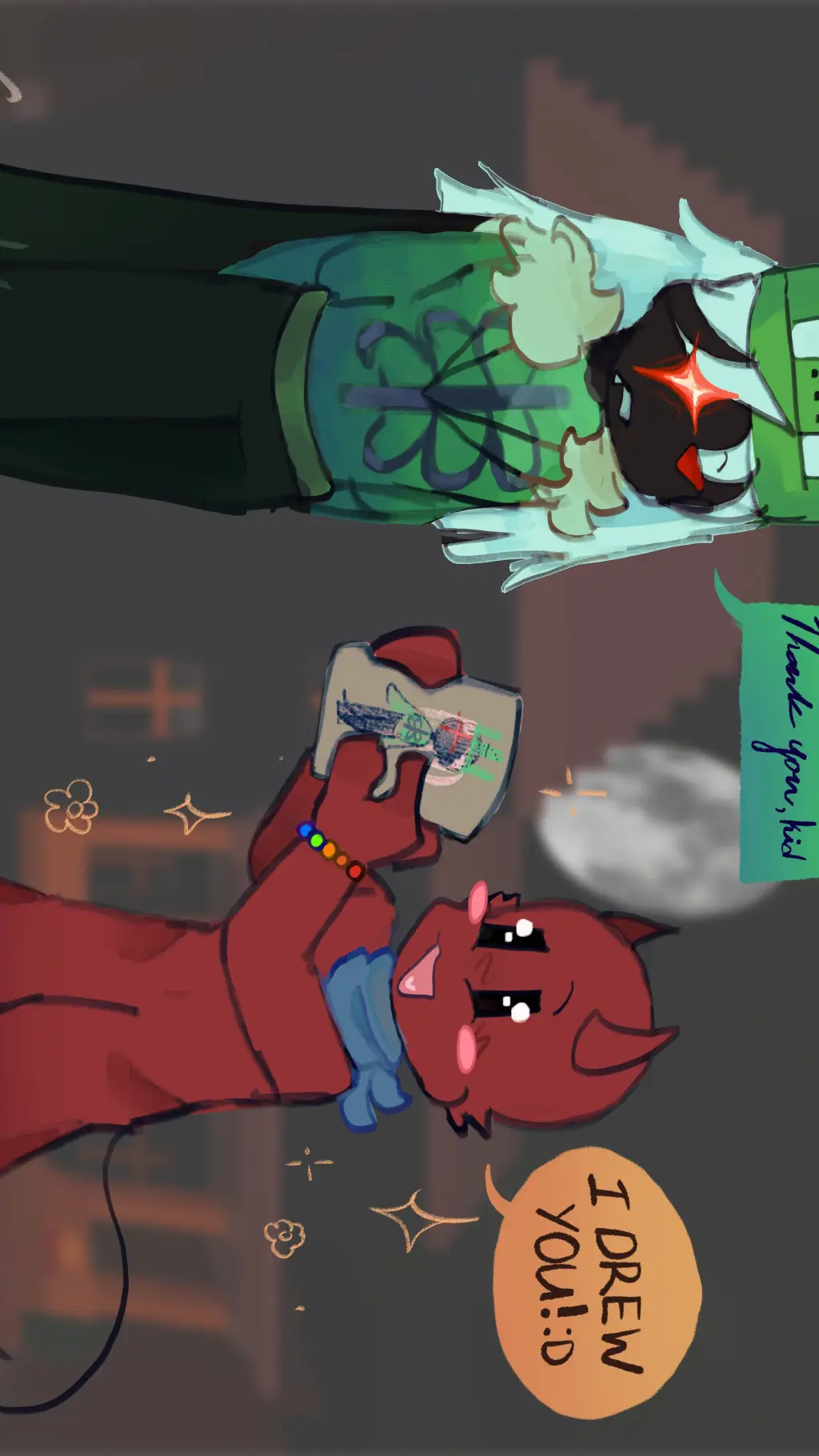 ai character: 1x1x1x1 n c00lkidd background