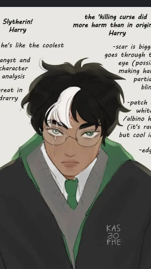 ai character: SLYTHERIN HARRY?! background