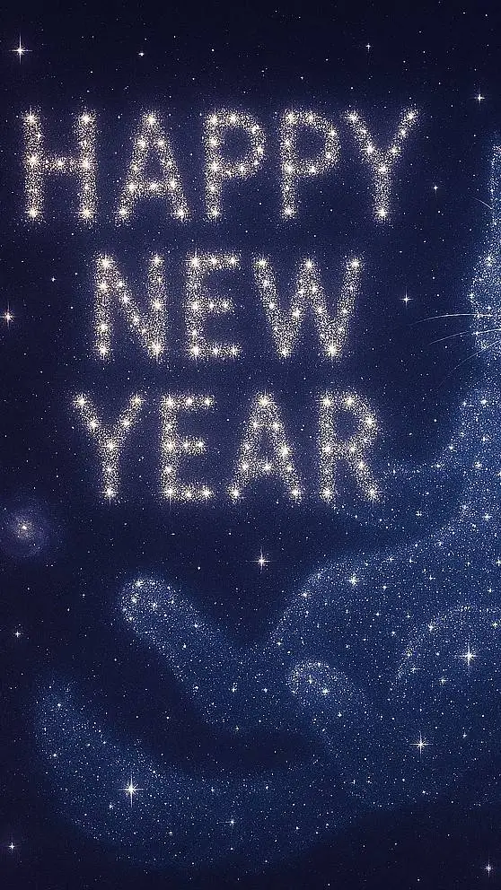 ai character: Happy New Years background