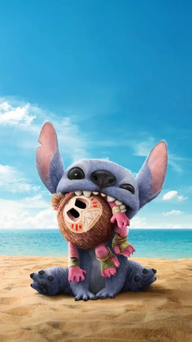 ai character: Stitch  background