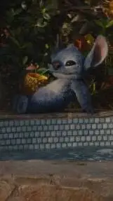 ai character: Stitch  background