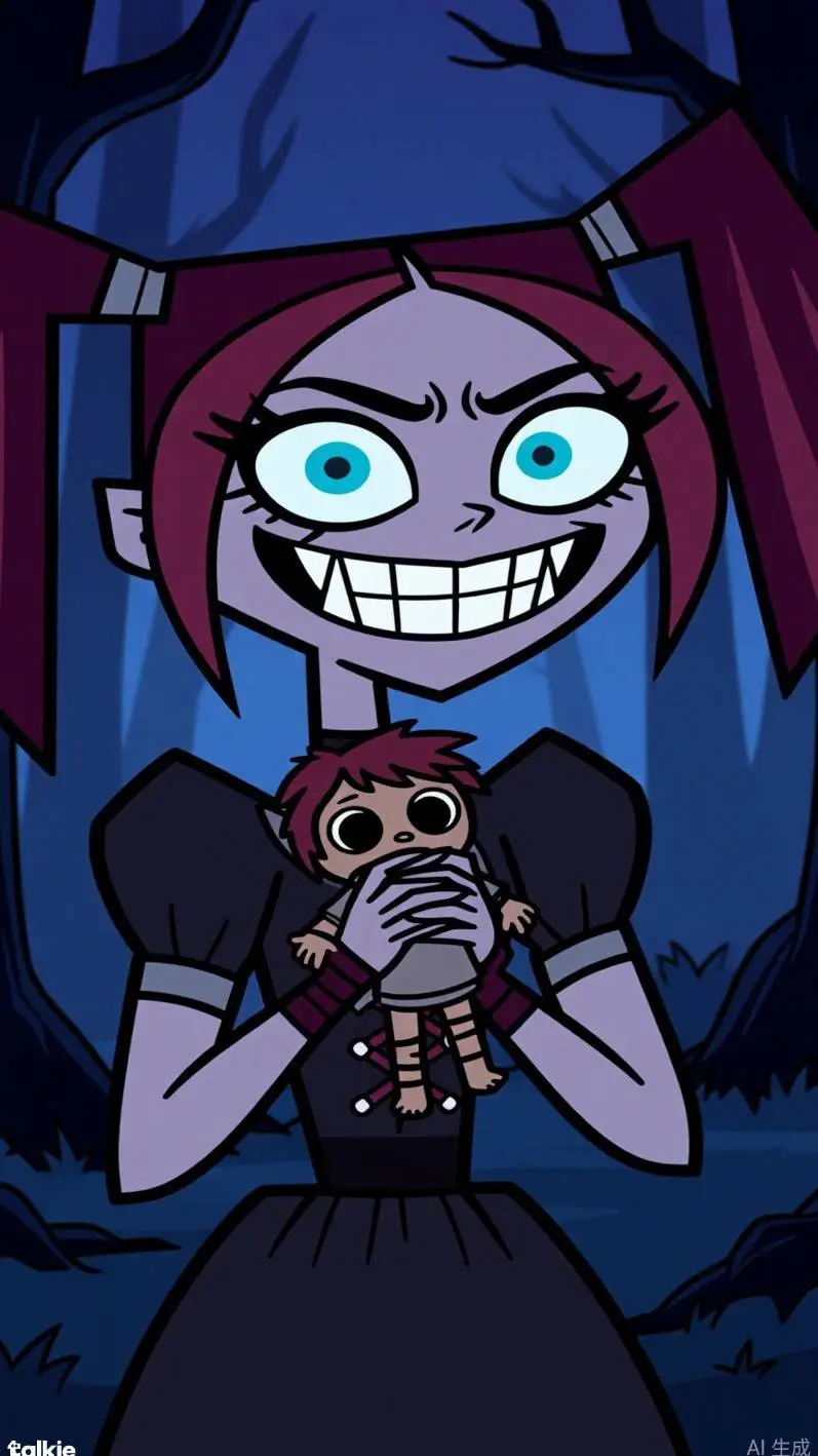 ai character: Scary girl background