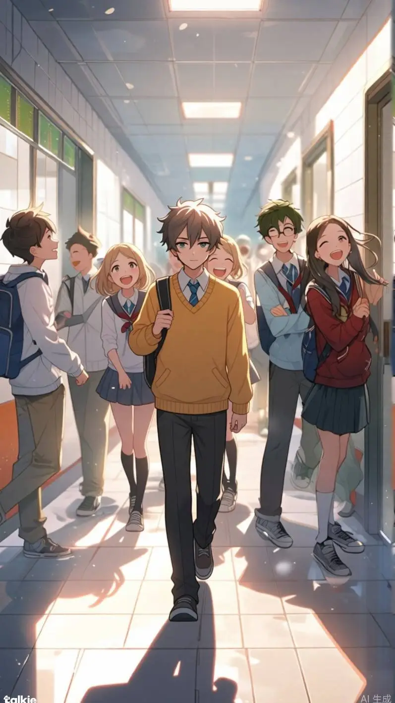 ai character: School tag background