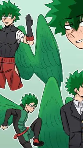 ai character: Winged deku background