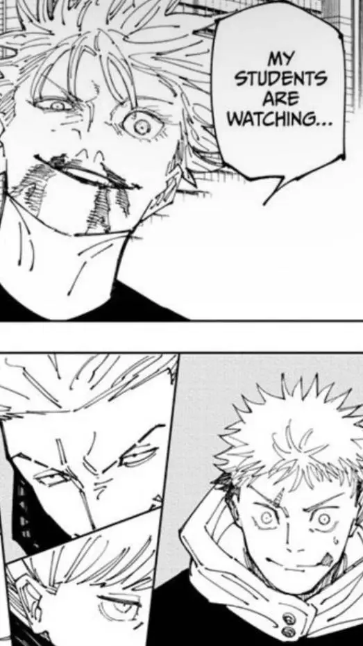 ai character: Gojo vs Sukuna background