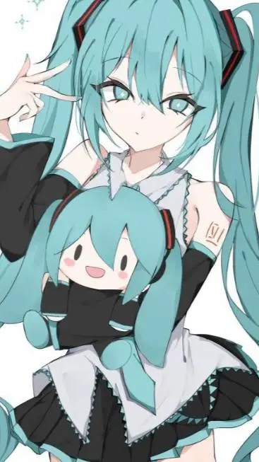 ai character: { Hatsune Miku} background