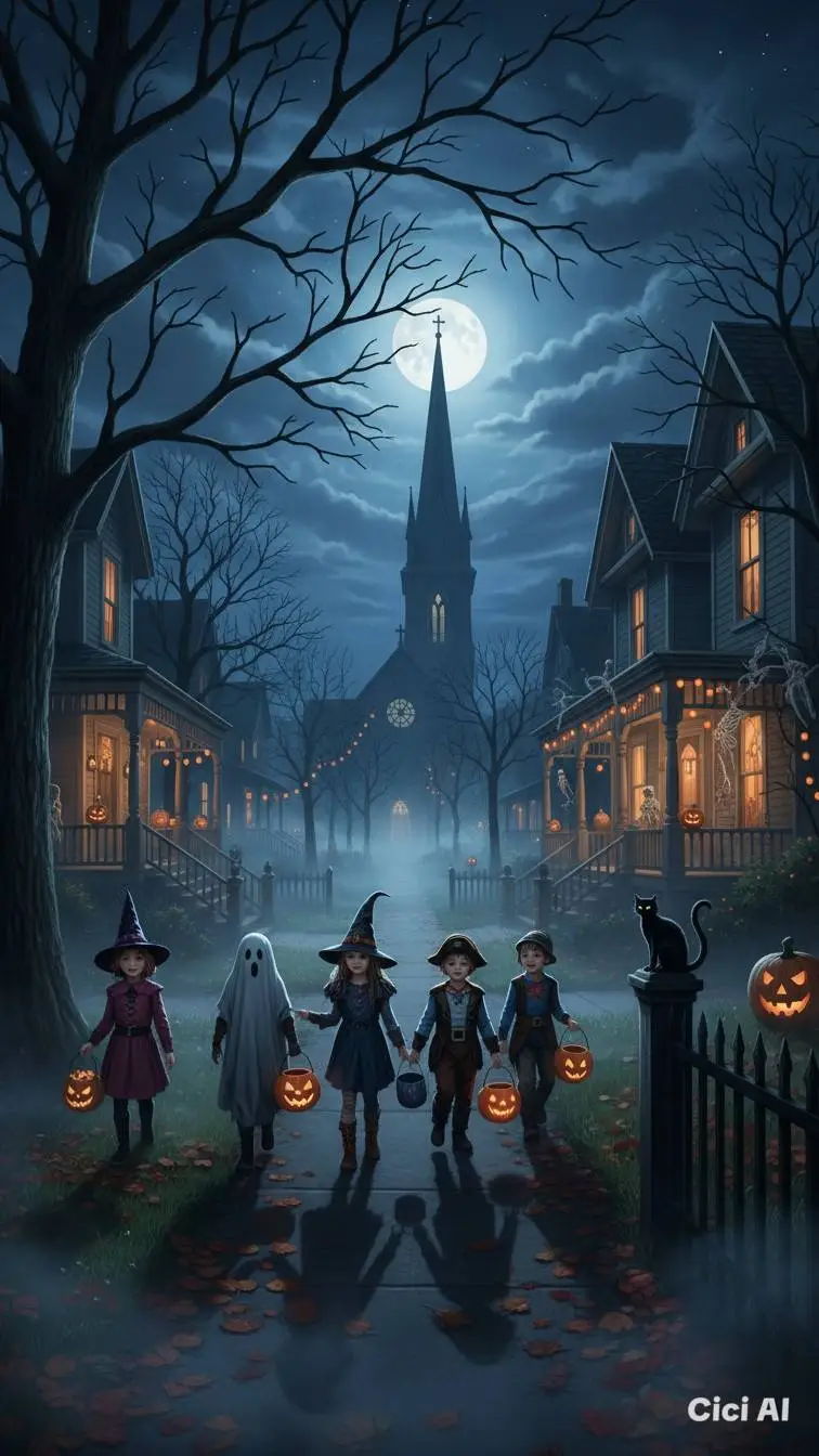 ai character: Halloween Day background