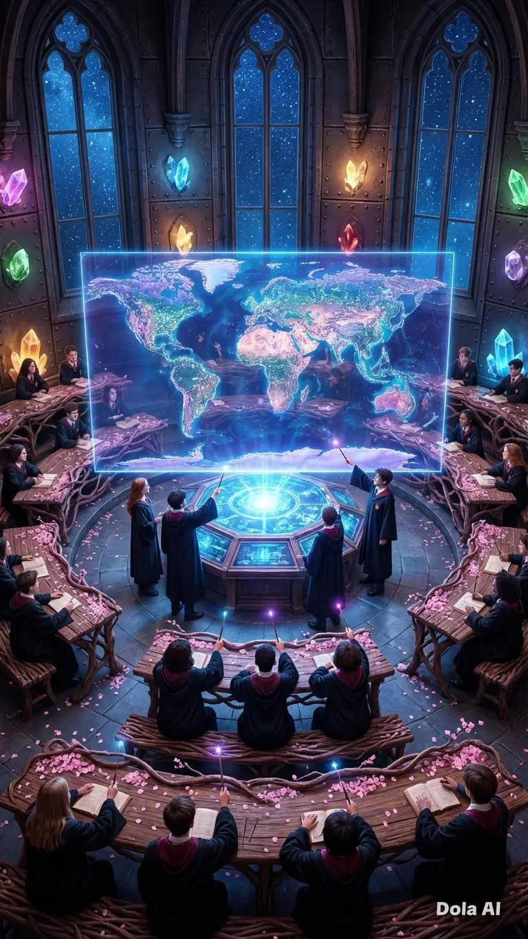 ai character: Magic school background