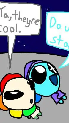 ai character: astro x dandy  background