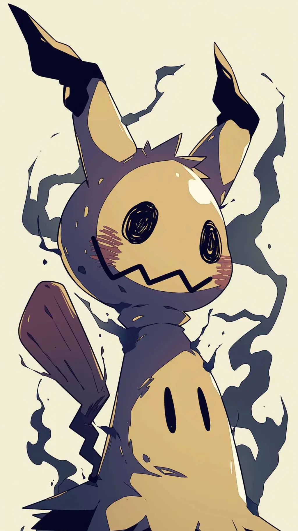 ai character: Mimikyu  background