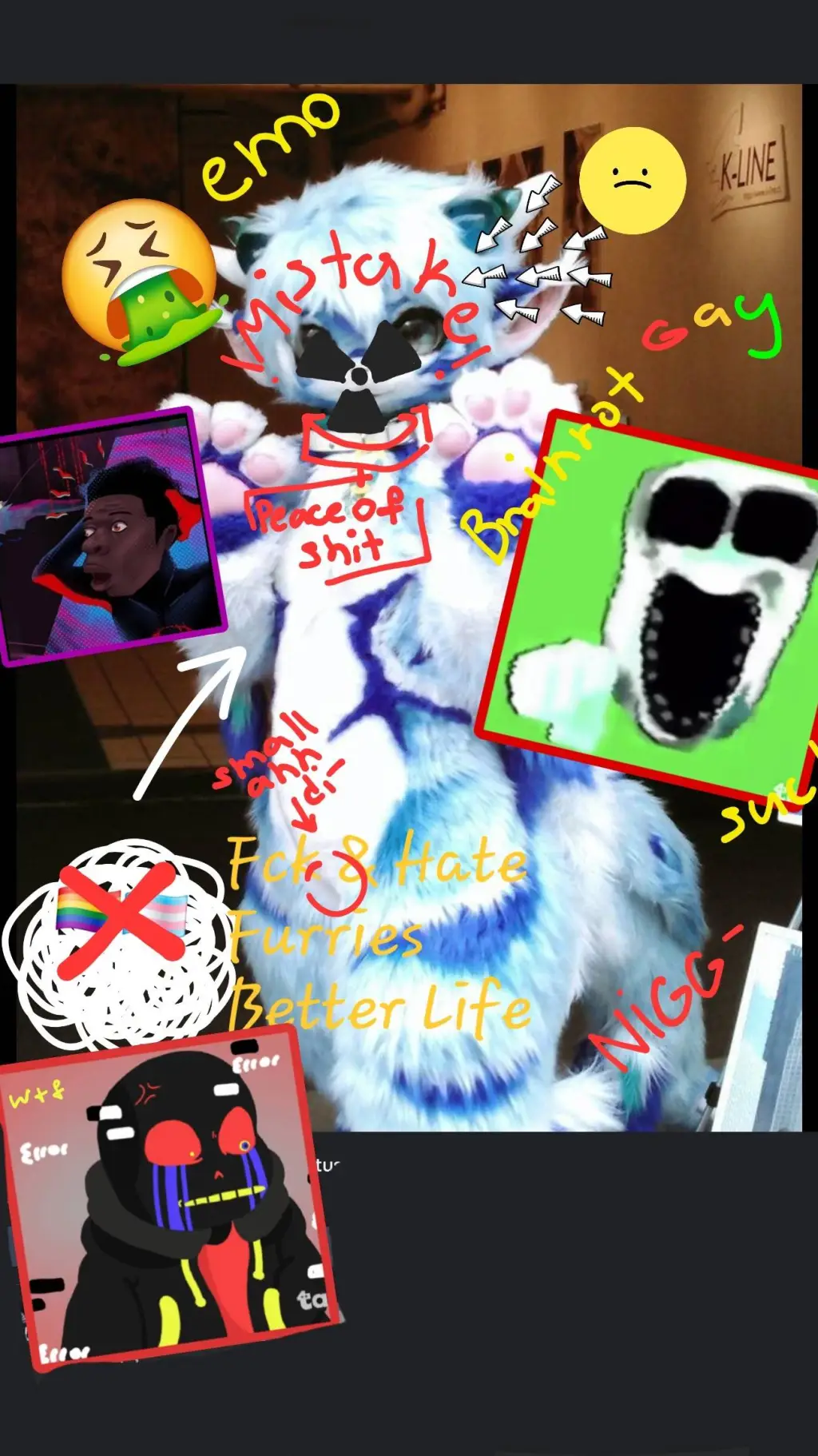 ai character: Anti Furry background