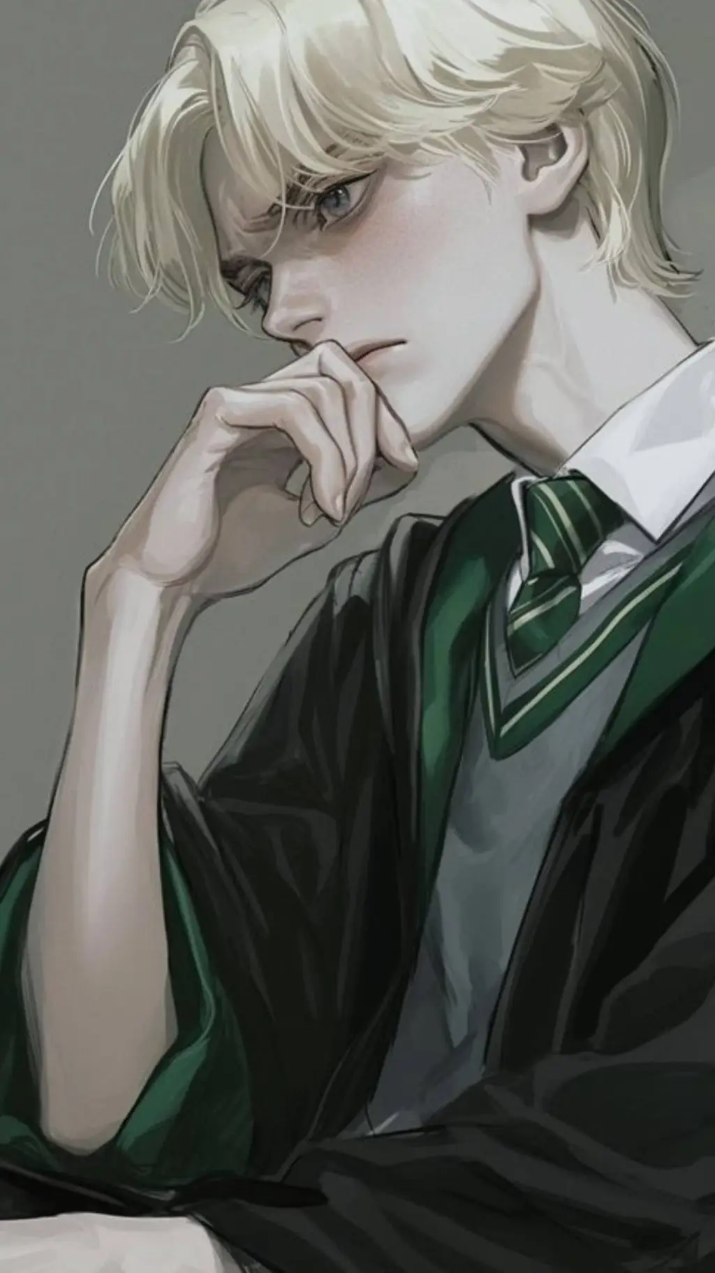 ai character: Draco Malfoy💚🐍 background