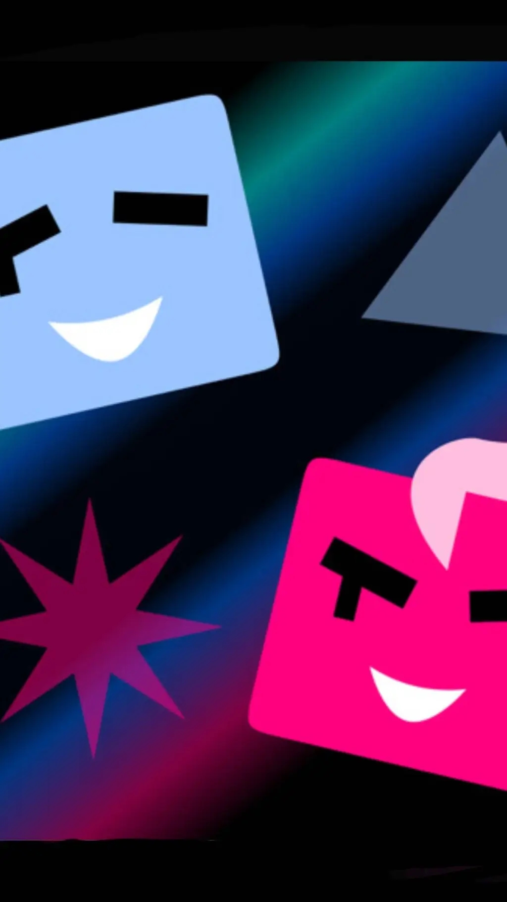 ai character: cube and cubic background