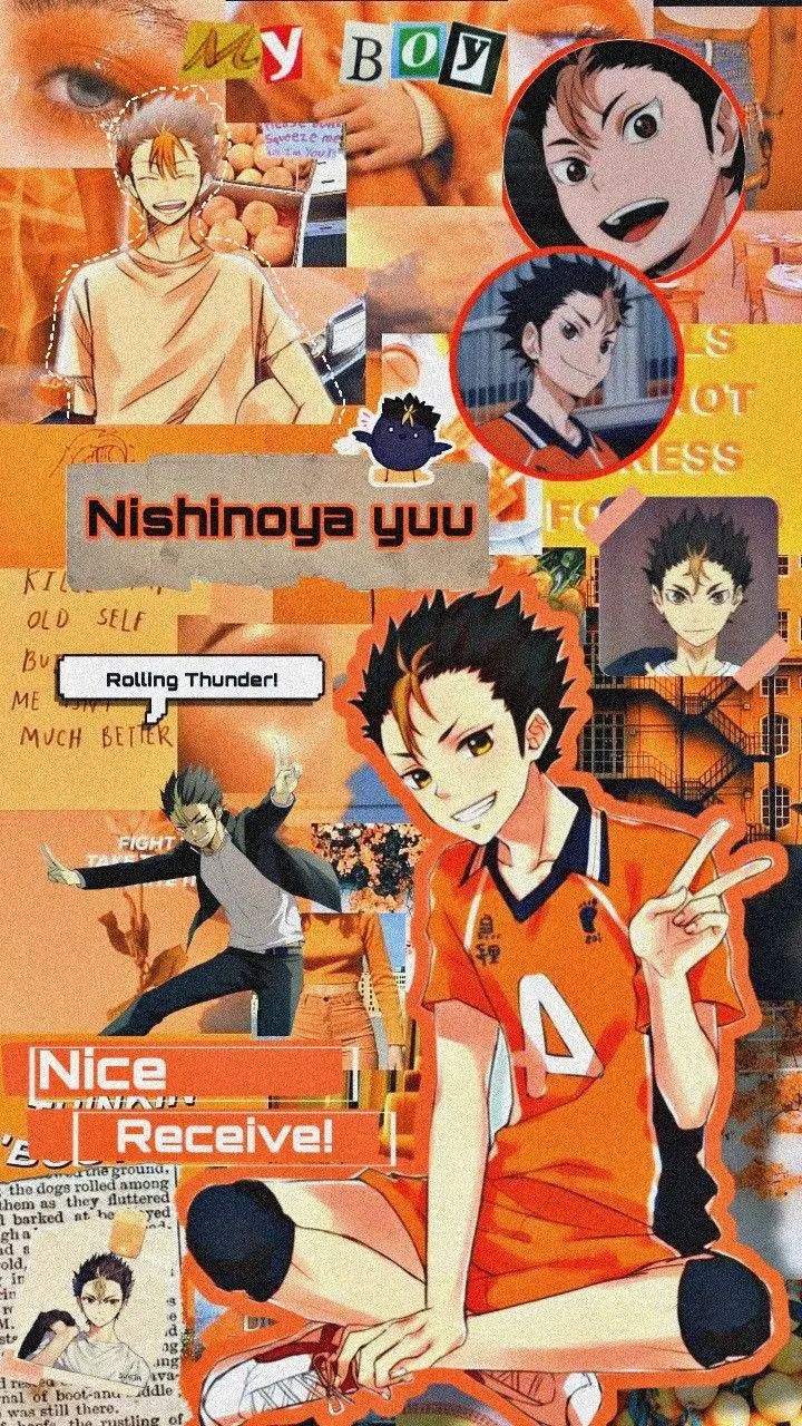 ai character: 🏐Yu Nishinoya🧡 background