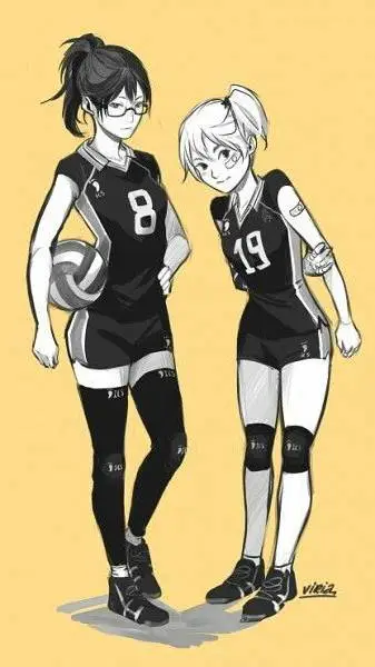 ai character: 🏐Kiyoko y Yachi🏐 background