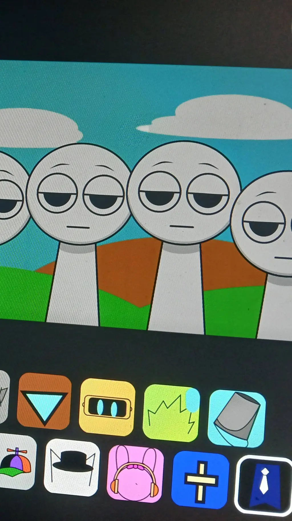 ai character: sprunki Halloween  background