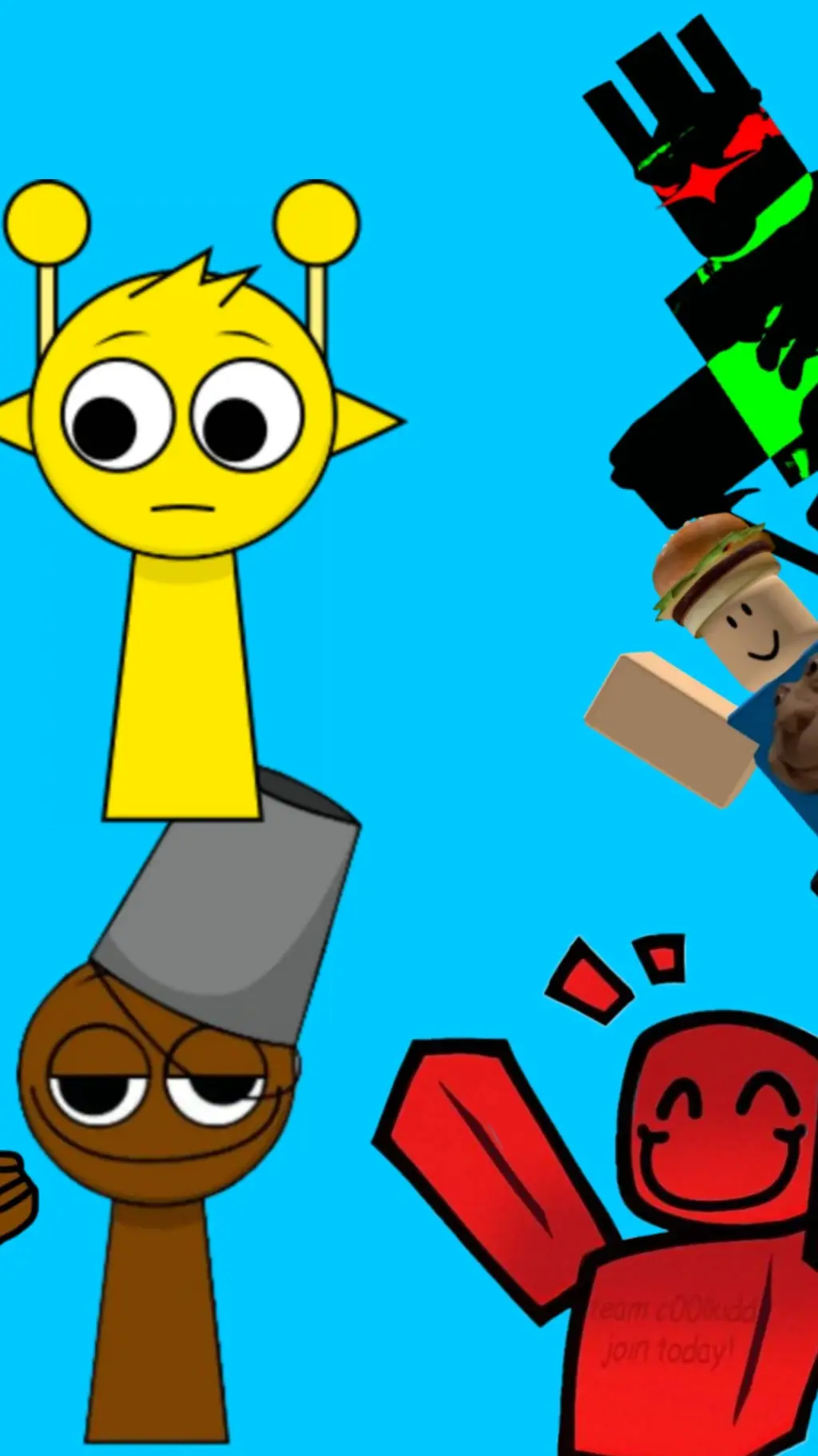 ai character: sprunki  forsaken? background