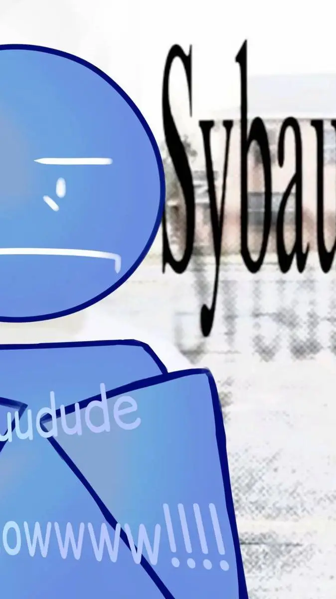 ai character: sybau bluudud  background