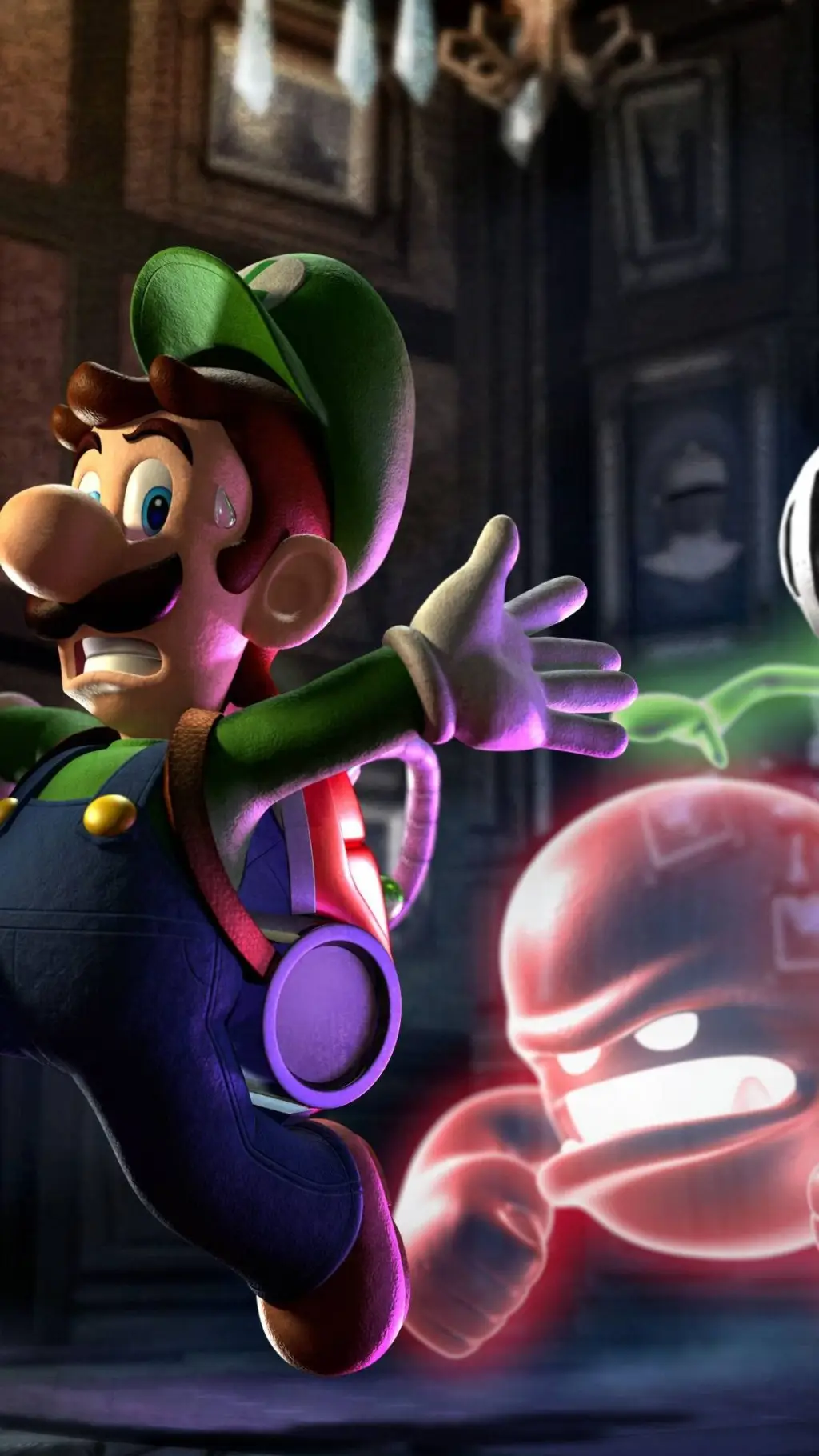 ai character: Luigi Mansion  background