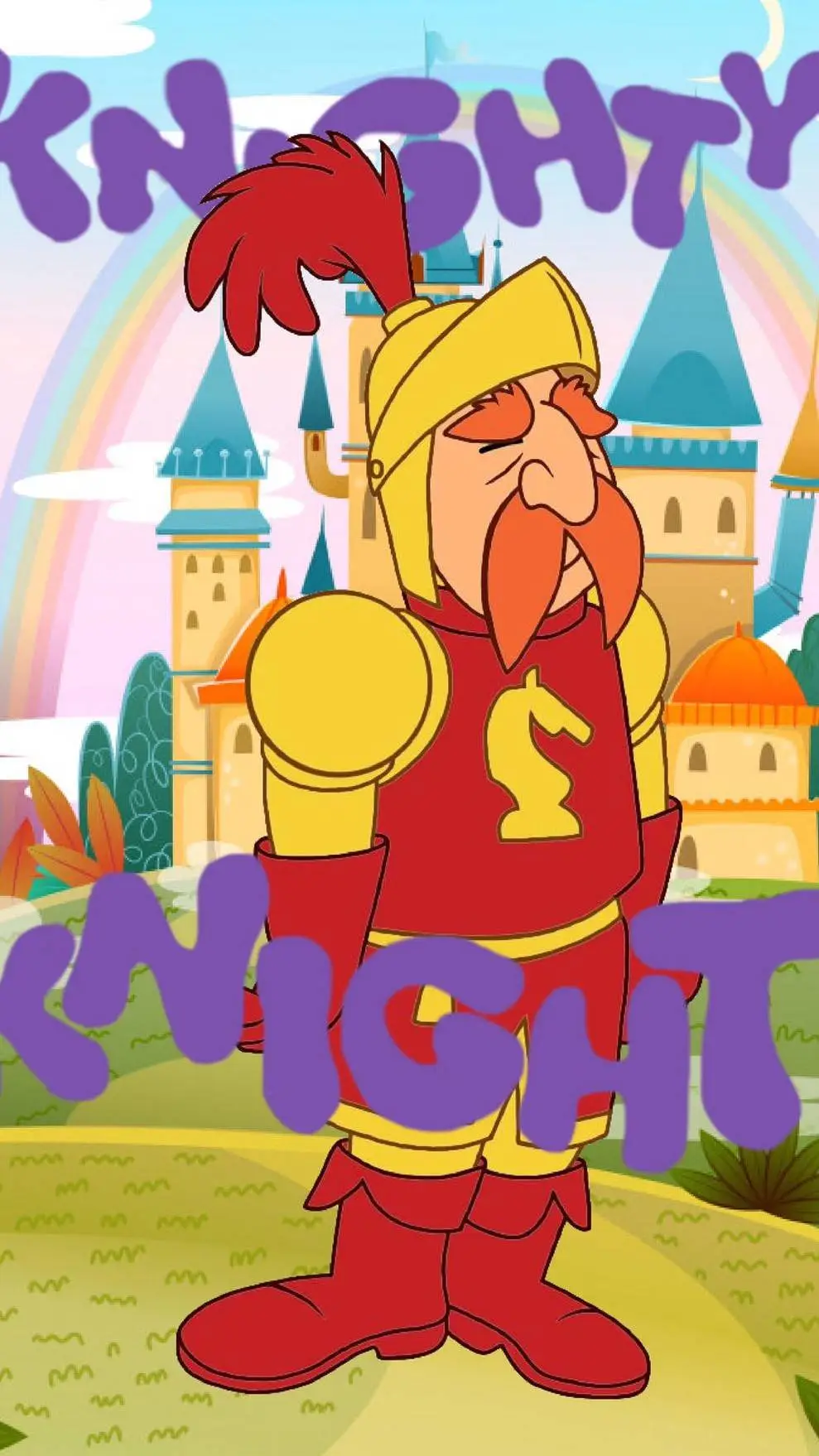 ai character: knighty knight  background