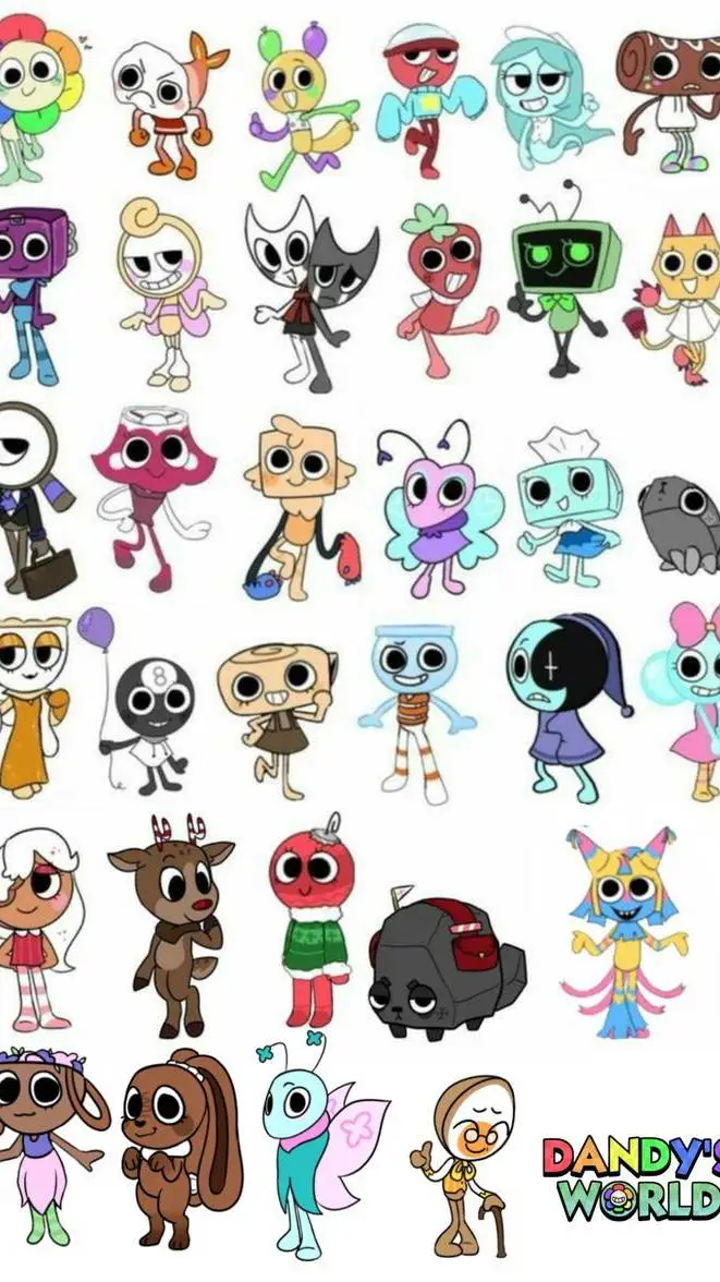 ai character: dandy world  background