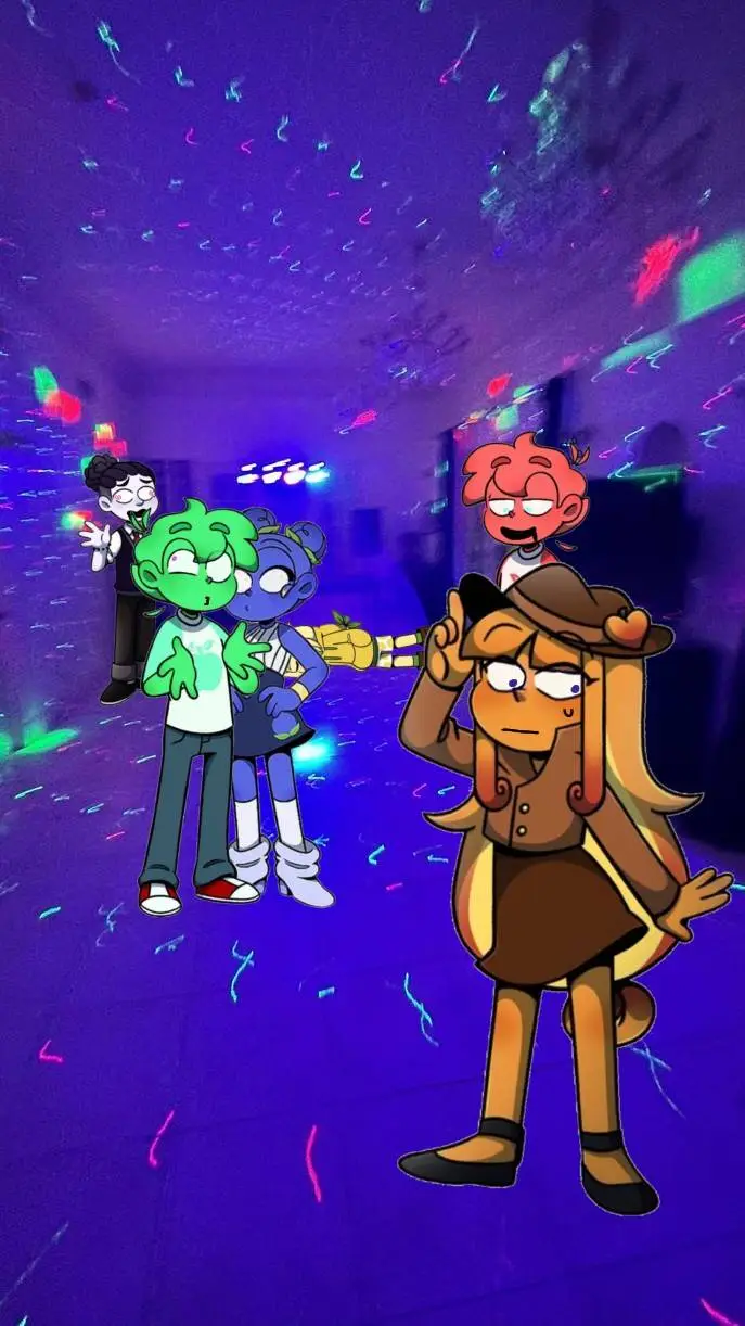 ai character: mdt em uma festa background