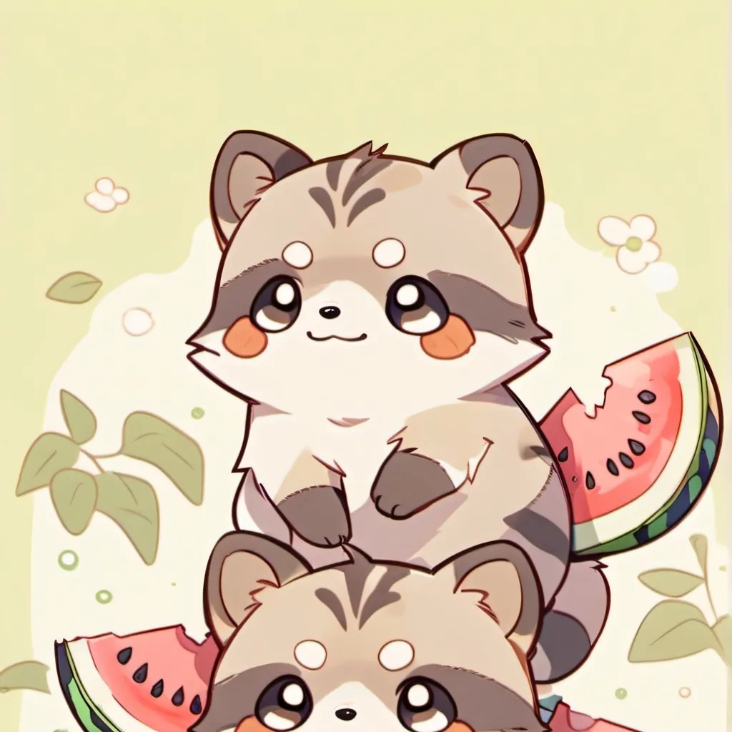 chat with ai character: raccooni watermelu